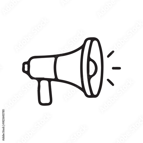 megaphone on white