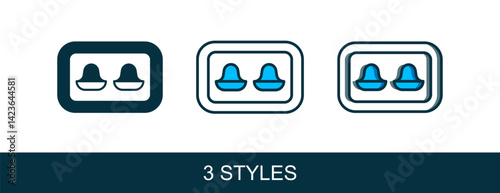 Filled outline Earplugs with storage box icon isolated on white background. Ear plug sign. Noise symbol. Sleeping quality concept. Vector