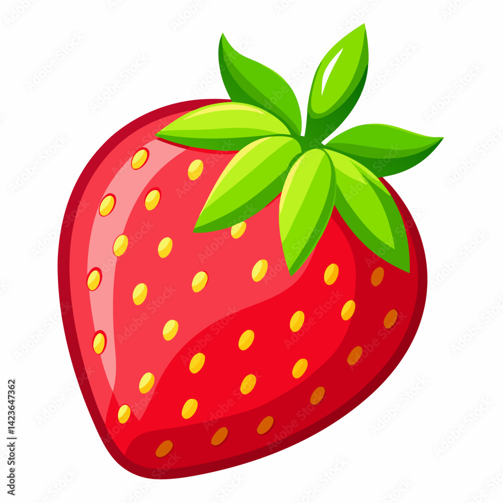 Obraz premium strawberry vector illustration