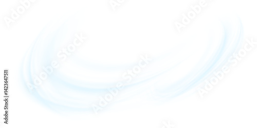 Air flow Isolated PNG and vector isolated. Effect of winter air and wind stream waves effect in blue color.