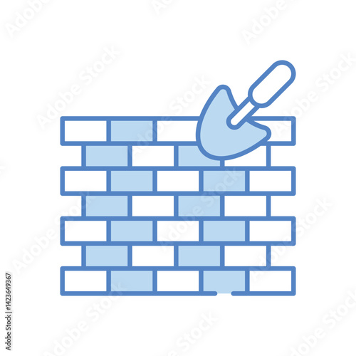 Wall Construction vector icon stock illustration