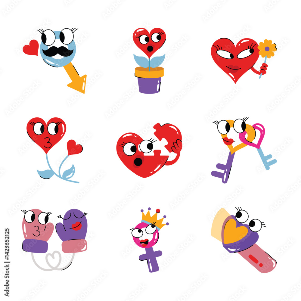 Fototapeta premium Set Of Love 7