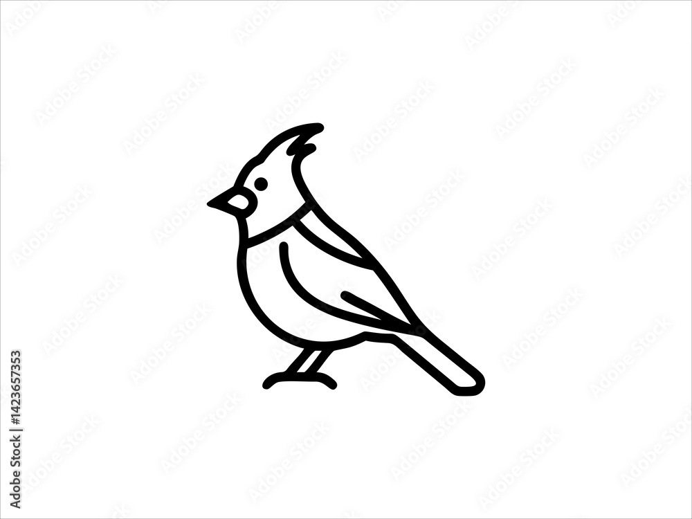 Obraz premium A clean, minimalist silhouette of a bird, perfect for nature themed designs, logos, or educational materials.