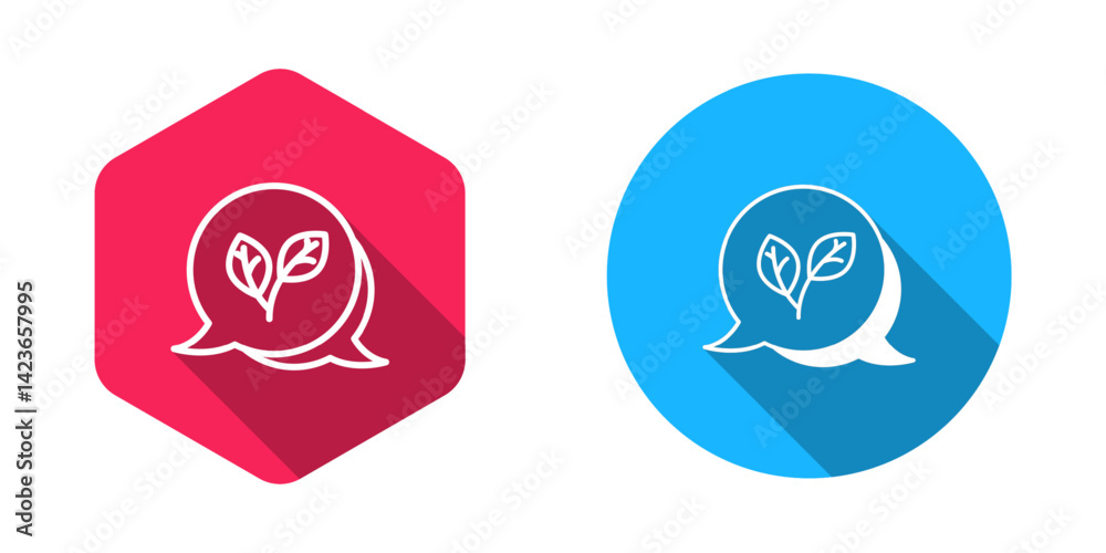 Filled and outline Leaf icon isolated with long shadow background. Leaves sign. Fresh natural product symbol. Vector Filled and outline Leaf icon isolated with long shadow background. Leaves sign. Fresh natural product symbol. Vector