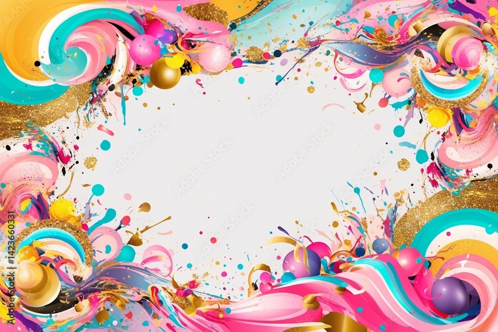 Fototapeta premium Teddy Bear Birthday Wallpaper, Birthday Decoration with Cute Teddy Bear, Happy Birthday Background, Birthday Wallpaper, Birthday Card Background, Birthday Invitation