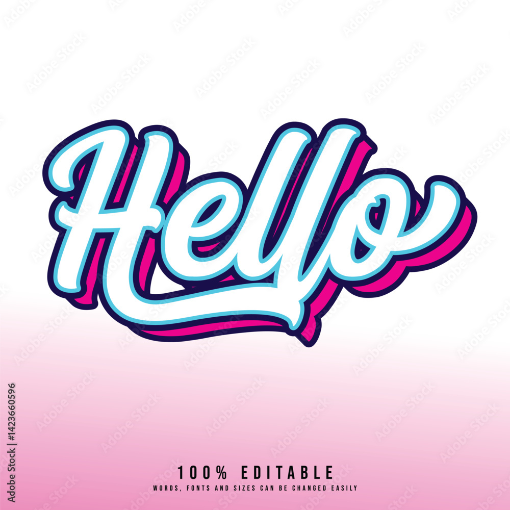 Hello text effect editable. Editable Hello text effect vector Hello text effect editable. Editable Hello text effect vector