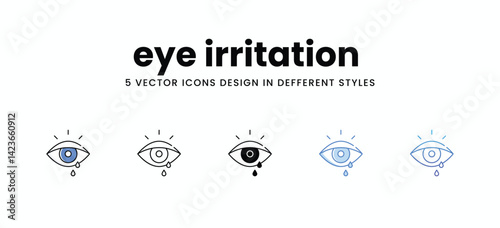 eye irritation  vector icons set stock illustration