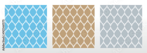 Set of abstract geometric patterns. Seamless vector backgrounds. Colored ornaments Graphic modern patterns Simple lattice graphic design