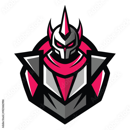 robot knight sport mascot design