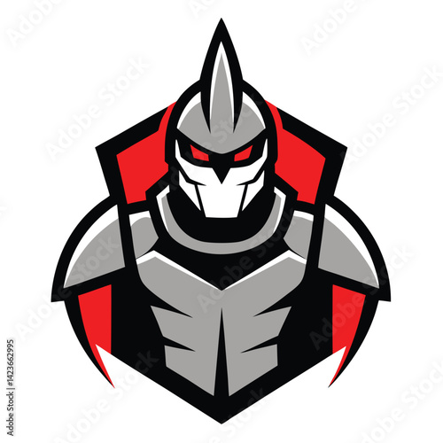 futuristic hawk mascot illustration