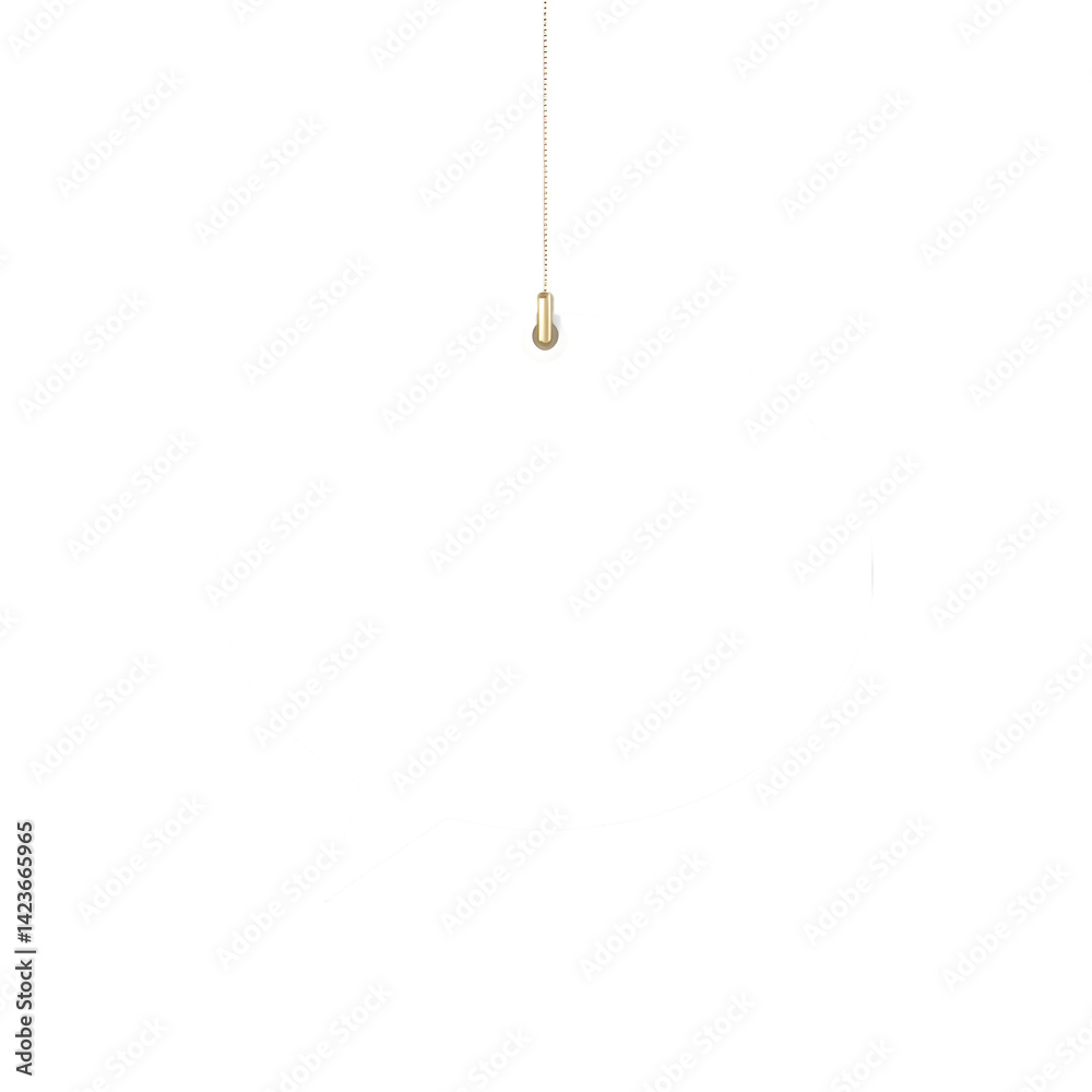 Fototapeta premium Speech bubble hanging on string isolated on transparent background