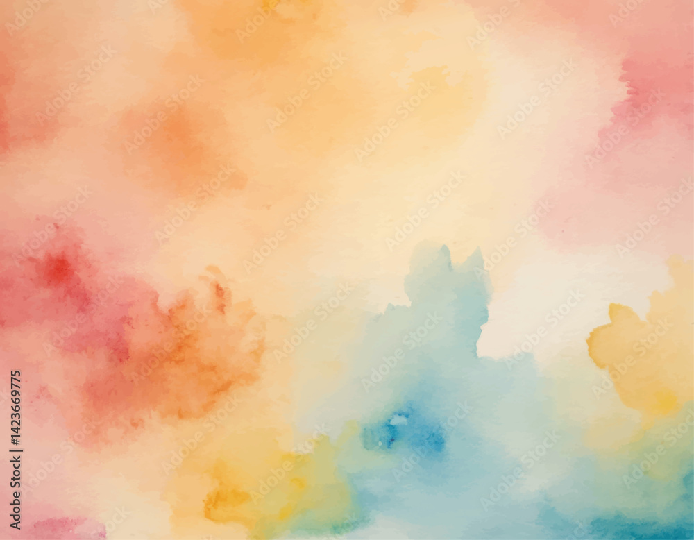 Obraz premium Colorful watercolor hand painted background