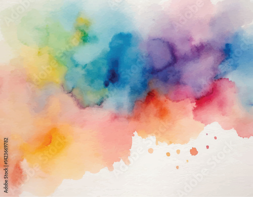 Colorful watercolor hand painted background