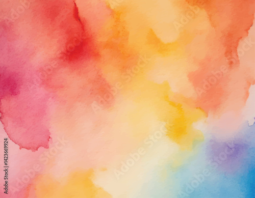 Colorful watercolor hand painted background