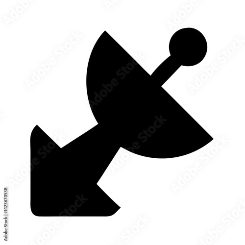 Download satellite dish antenna icon vector illustration communication technology signal data transmission