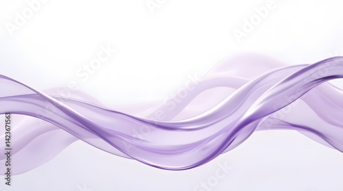 Mesmerizing Wavy Abstract Background in Soft Lavender Tones with Flowing Motion for Elegant Design Projects
