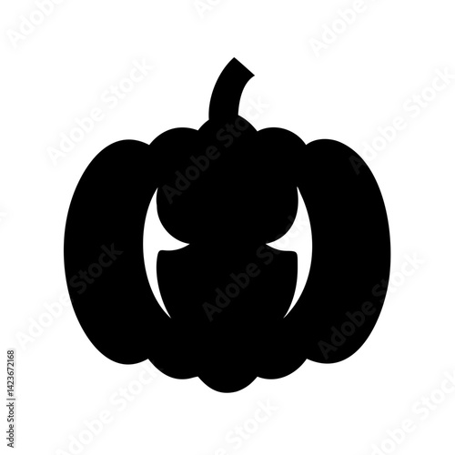 Halloween pumpkin carving stencils template vector design spooky vampire pumpkin silhouette idea for diy crafts