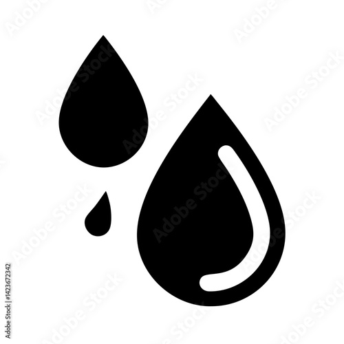 Water drop icon vector illustration showing liquid droplets for nature and clean design use
