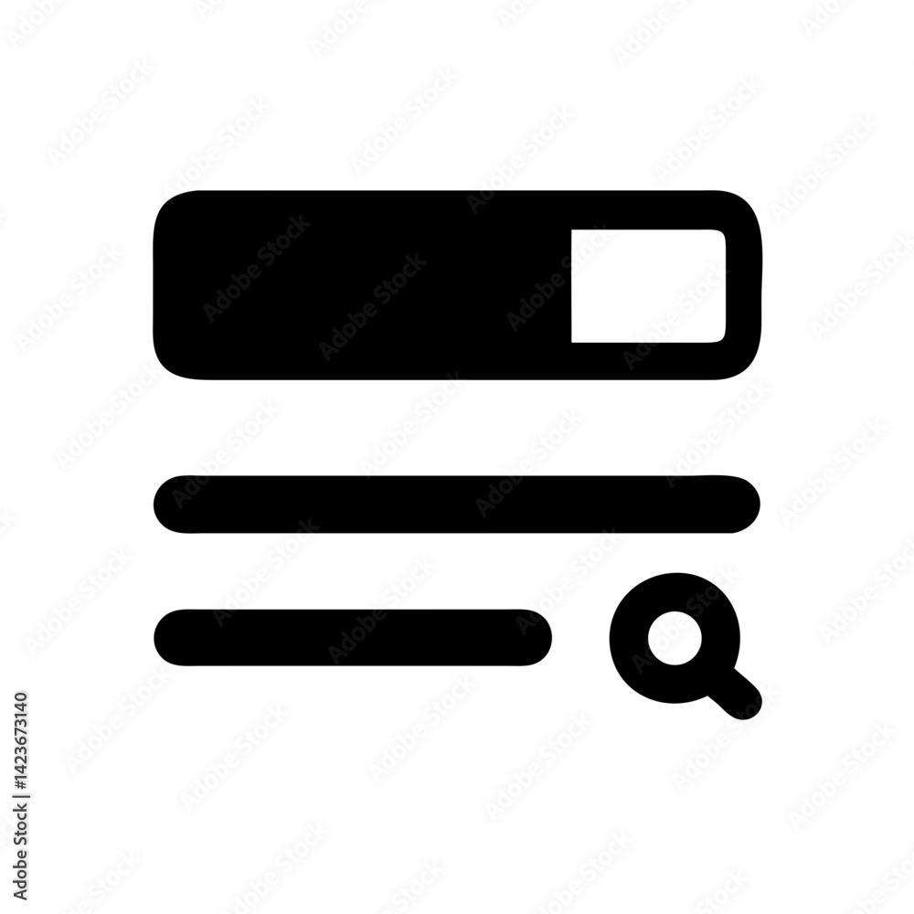 Search bar icon vector graphic design for website search ui element and search box interface design Search bar icon vector graphic design for website search ui element and search box interface design