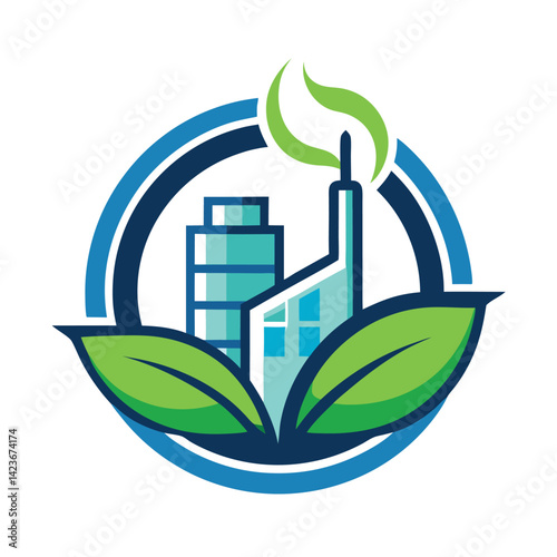 Modern logo representation for innovative carbon capture technology emphasizing sustainability and environmental stewardship