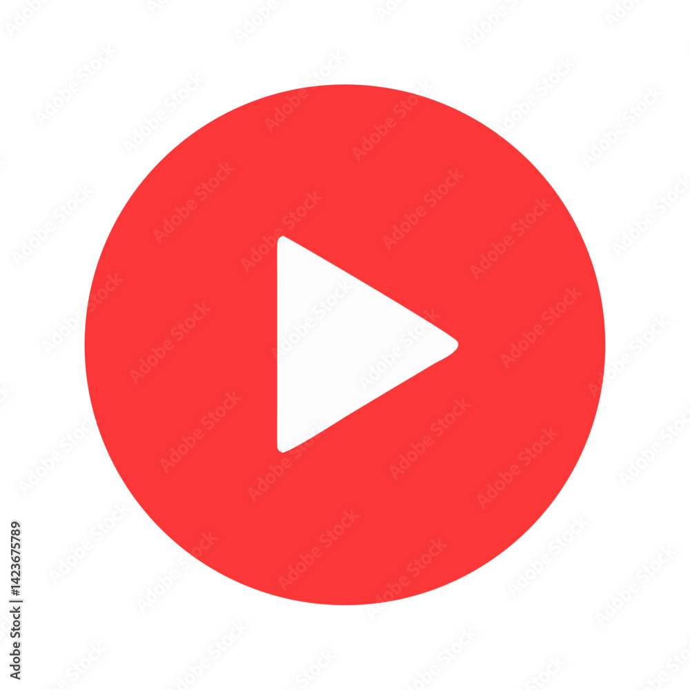 video player button, Red Play Button Icon video player button, Red Play Button Icon
