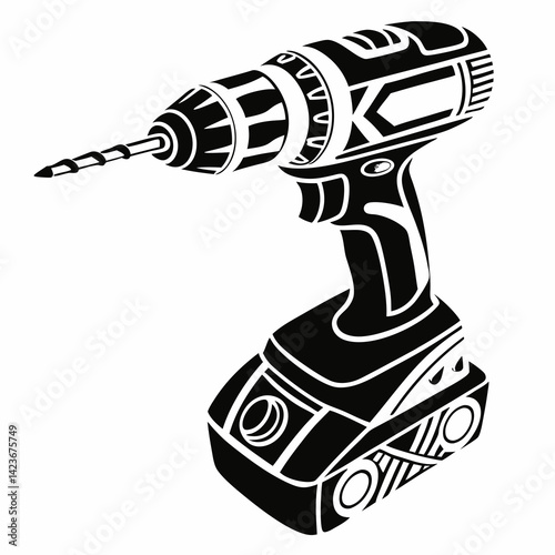Cordless Drill Silhouette