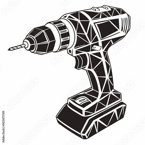 Cordless Drill Silhouette