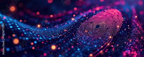 Abstract vector fingerprint pattern, modern design , simple, science, texture