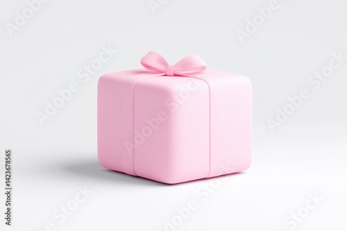 Pink gift box, simple and elegant