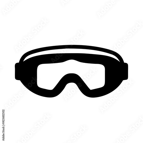 Ski goggles vector graphic illustration for winter sports and eye protection equipment design element