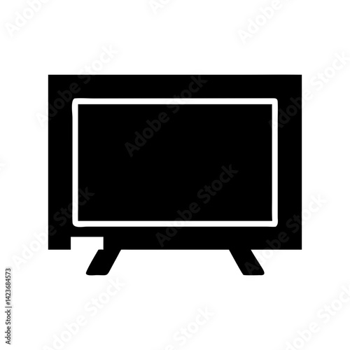 Find and download high quality black tv television icon vector graphic illustration image design