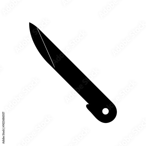 Pocket knife vector illustration for camping hiking and outdoor adventure equipment design element