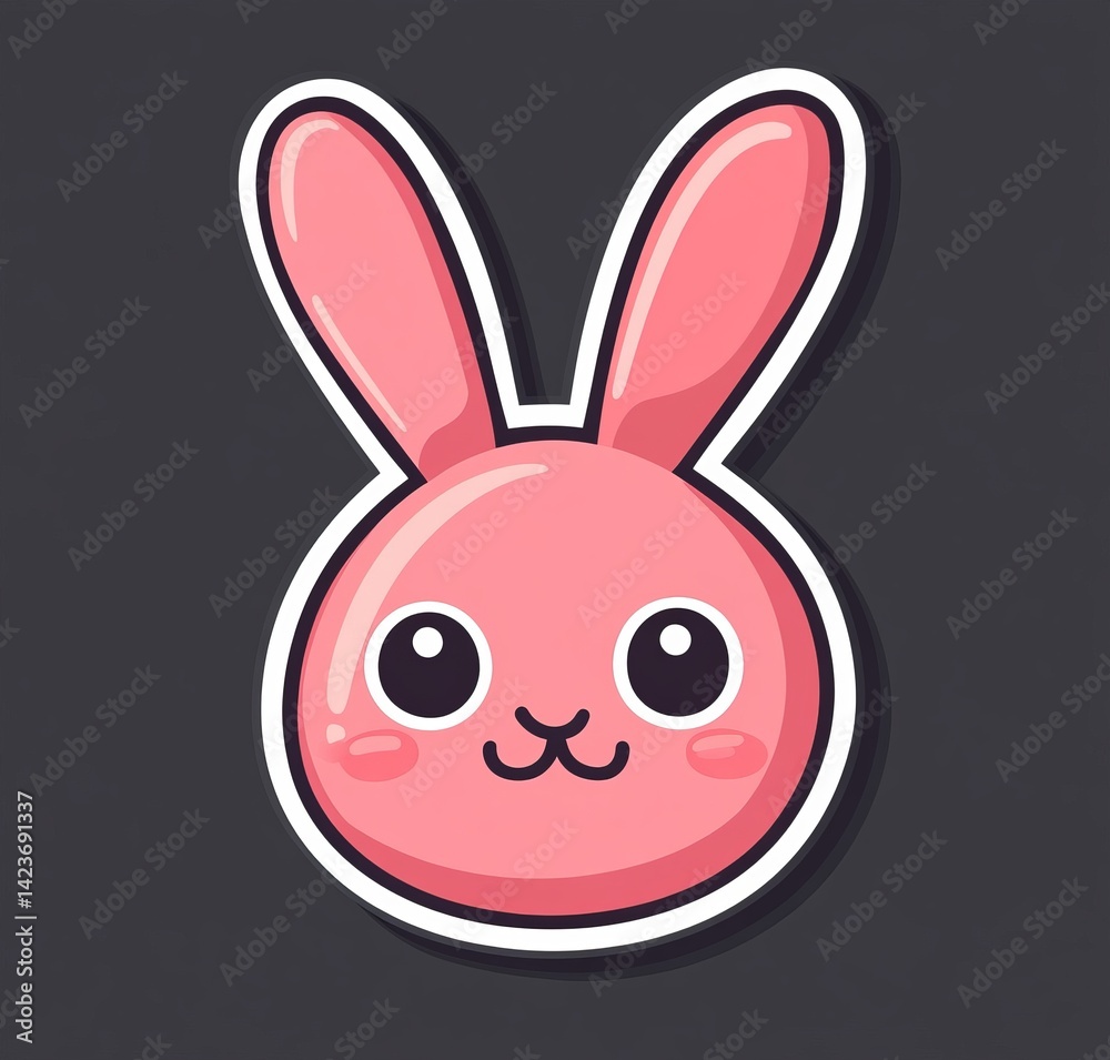 Adorable Cartoon Rabbit: A Charming and Whimsical Bunny Illustration - Perfect for Children's Books, Greeting Cards, and More!