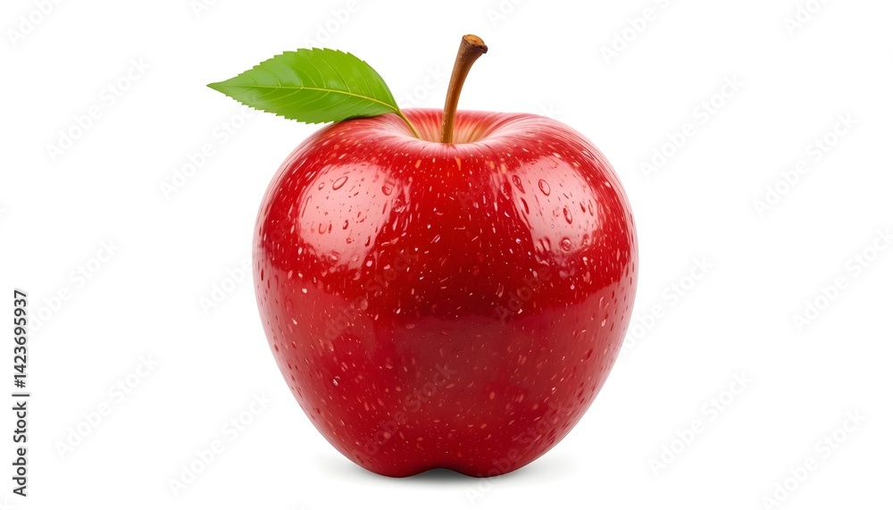 Fresh Red Apple on White Background PNG File for Healthy Eating and Lifestyle Fresh Red Apple on White Background PNG File for Healthy Eating and Lifestyle