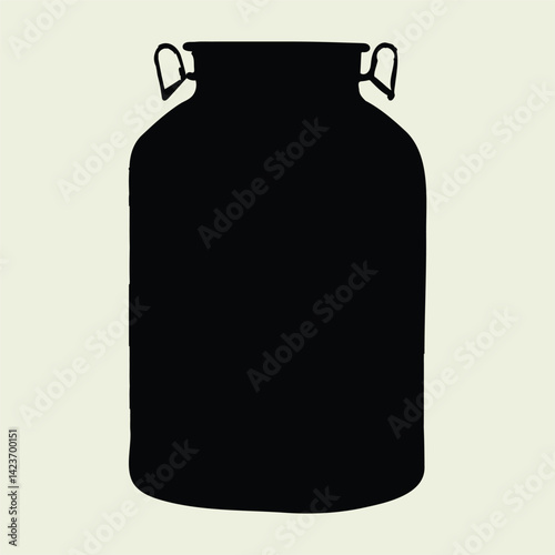 Milk Can Silhouettes, Farm