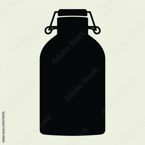 bottle of milk silhouette 