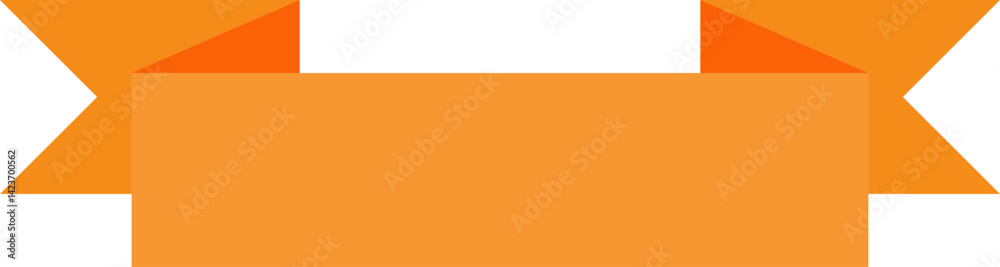 Obraz premium Orange Ribbon Banners illustration Vector