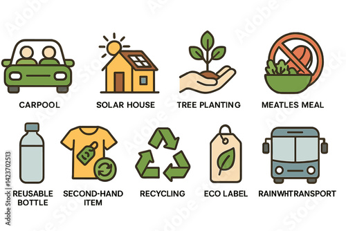 Actions supporting environmental preservation and sustainable living