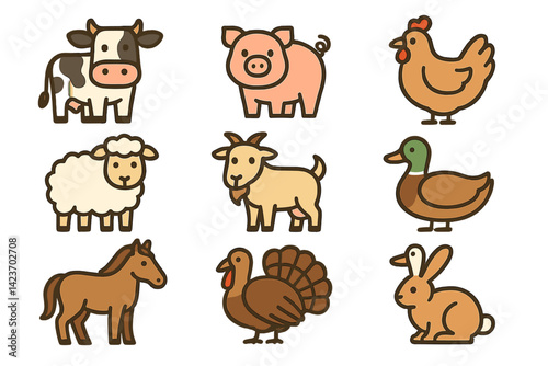 Commonly raised domestic animals on small farms and rural homes
