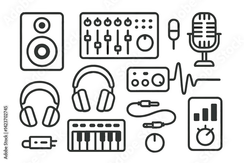 Gear utilized for both professional and personal audio recording and mixing purposes