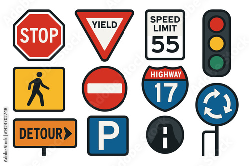 Signage on roads is utilized for controlling traffic and guiding drivers