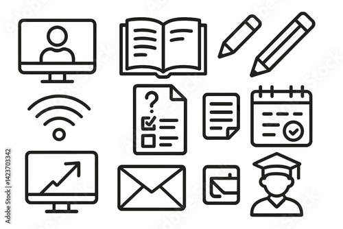 Equipment utilized in online learning spaces and virtual academic settings