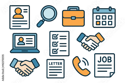 Assets and symbols utilized during job hunting