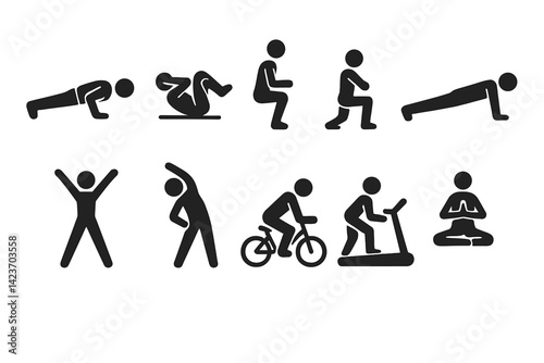 Commonly practiced exercises and movements in personal fitness routines