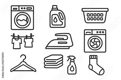 Household items used for washing and organizing clothes