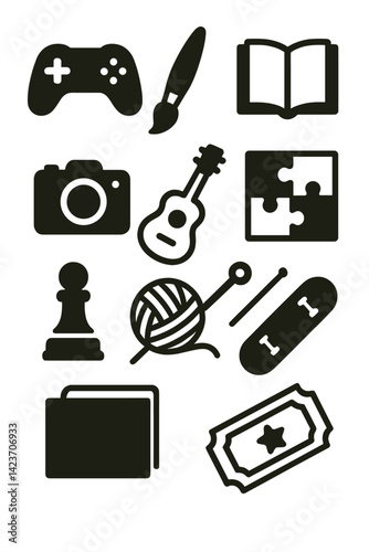 Things that symbolize common pastimes and artistic pursuits
