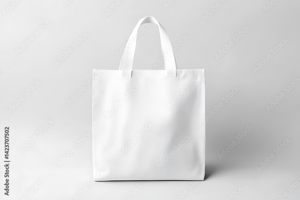 White Tote Bag Mockup Isolated Against A Neutral Background For Branding