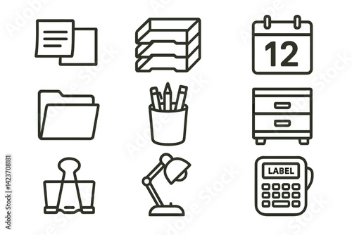 Tools used to maintain a neat and functional desk area