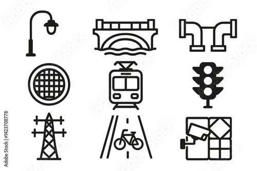 Components that make up the foundation of contemporary cityscapes