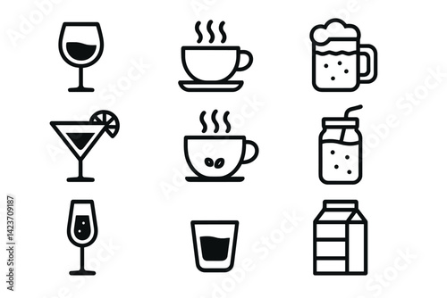 A range of drink containers are utilized for both hot and cold drinks